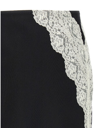 Organza lace wool skirt #