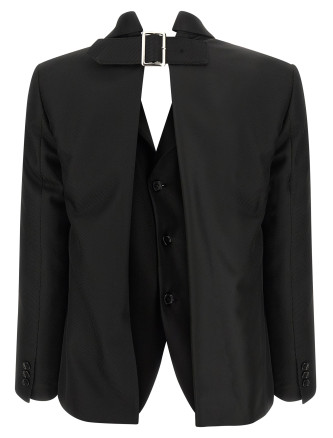 Double layer effect blazer #