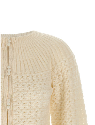 Jacquard logo cardigan #