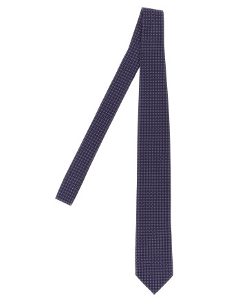 Patterned silk tie