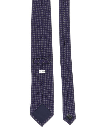 Patterned silk tie #