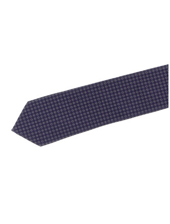 Patterned silk tie #