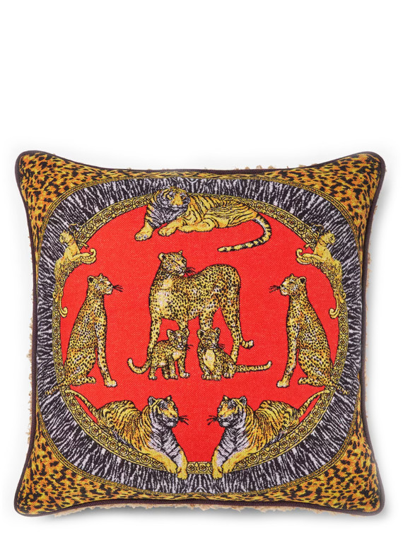 'Wild Cats' double-face cushion #1