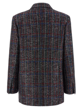 Sequin tartan blazer #