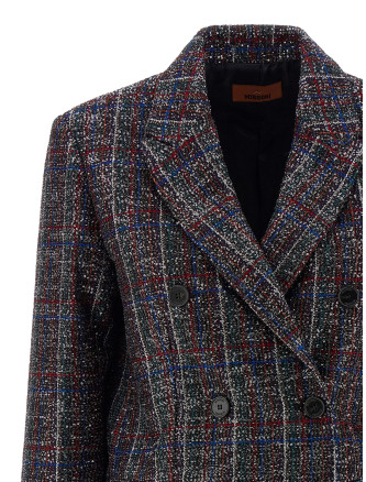 Sequin tartan blazer #
