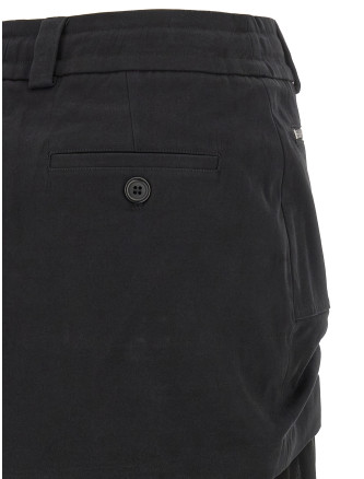 Twill and chiffon skirt #