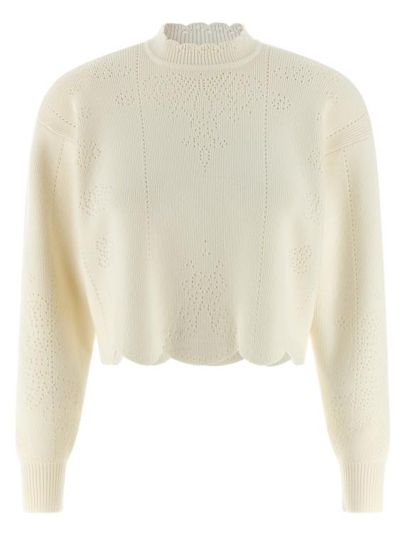 Scalloped hem sweater #1