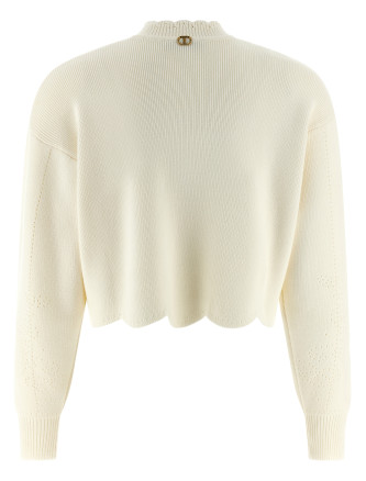 Scalloped hem sweater #