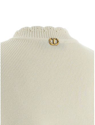 Scalloped hem sweater #