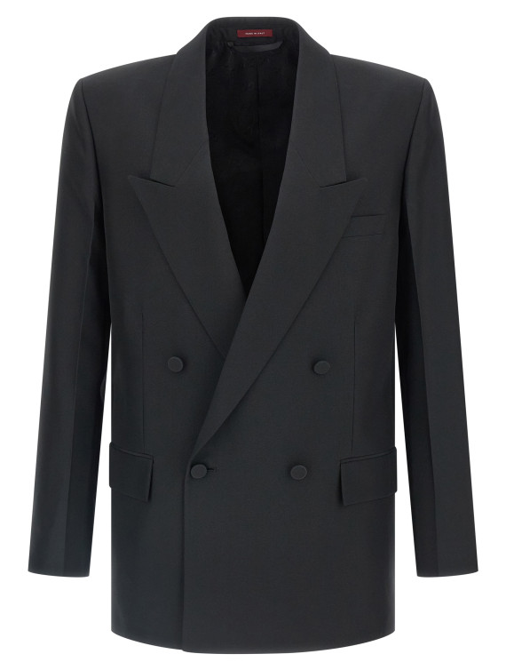 Double-breasted technical Panama blazer #1