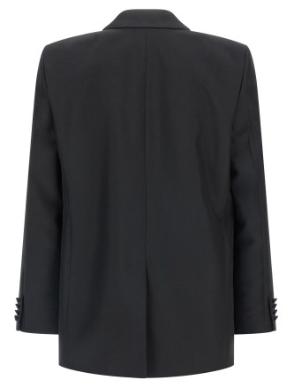 Double-breasted technical Panama blazer #