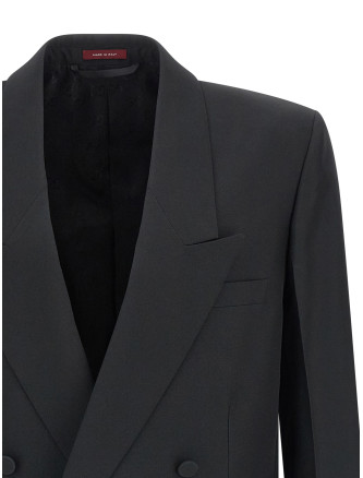 Double-breasted technical Panama blazer #