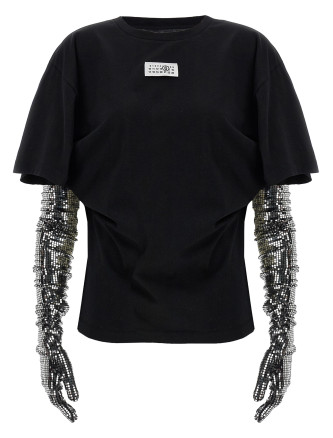 Sequin gloves T-shirt #