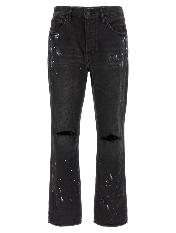 'P011 Knee Slit Paint' jeans #1