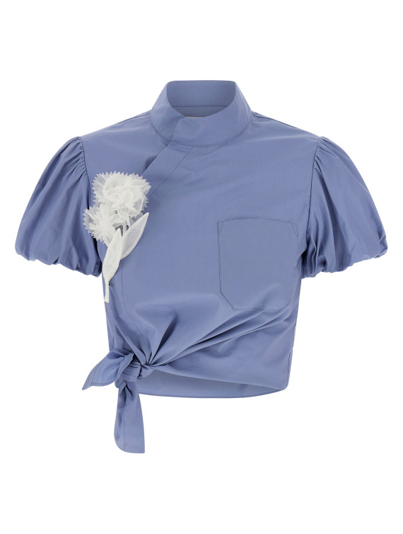 'Blue Cotton Tie Side' top #1