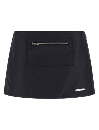 Nylon and fleece skirt