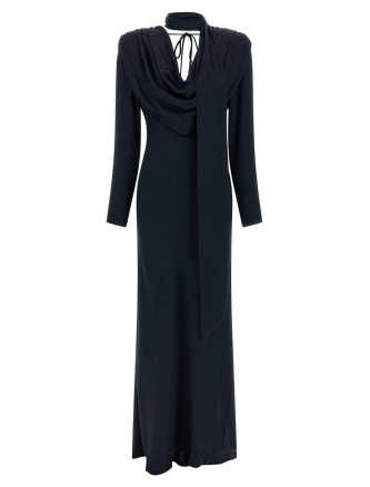 'Satin Maxi Drapy' dress