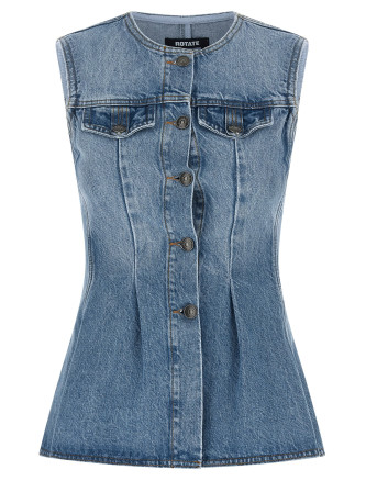 'Flared Denim' top