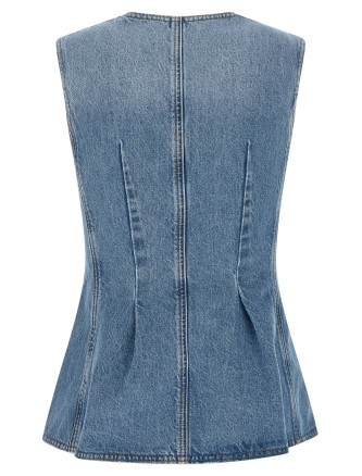 'Flared Denim' top #