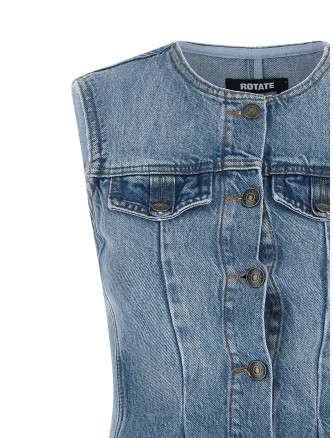 'Flared Denim' top #