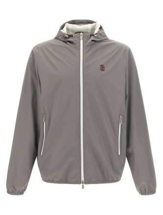 Logo embroidery windbreaker