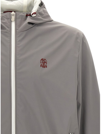 Logo embroidery windbreaker #