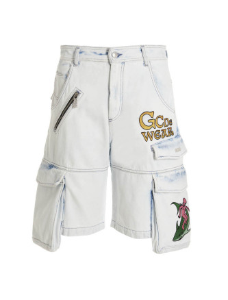 Bleached Embroidered Ultracargo' bermuda shorts