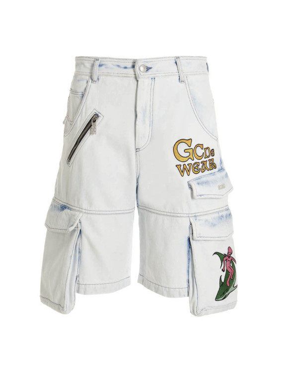Bleached Embroidered Ultracargo' bermuda shorts #1