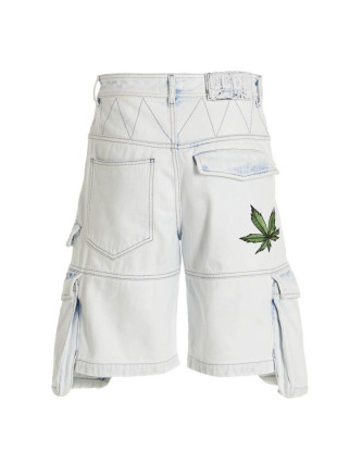 Bleached Embroidered Ultracargo' bermuda shorts #