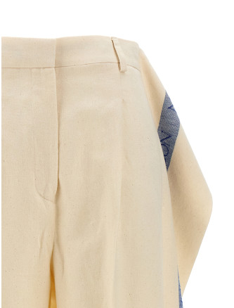 Logo band panel pants #