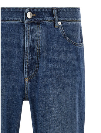 Logo embroidery jeans #