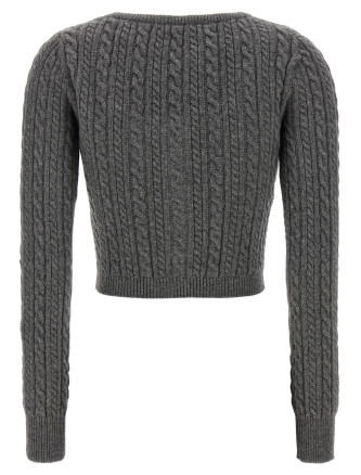 Свитер, кардиган ALESSANDRA RICH Cropped wool cardigan (FABX3867K43920003) #