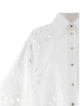 Cut-out embroidery shirt #