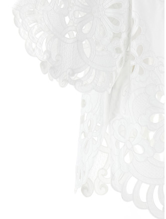 Cut-out embroidery shirt #