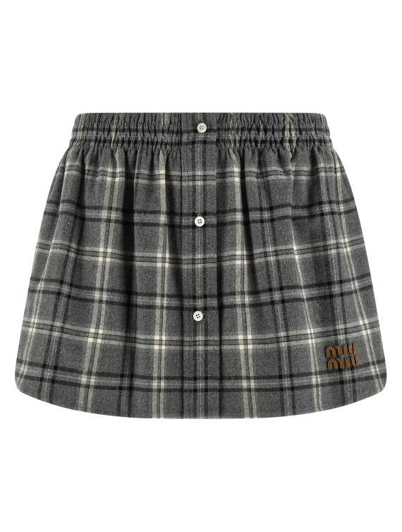 Check flannel skirt #1
