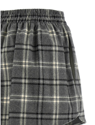 Check flannel skirt #