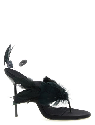 'Lidia Feather Thong' mules