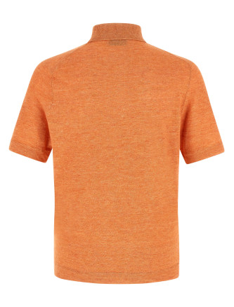 Linen cotton polo shirt #