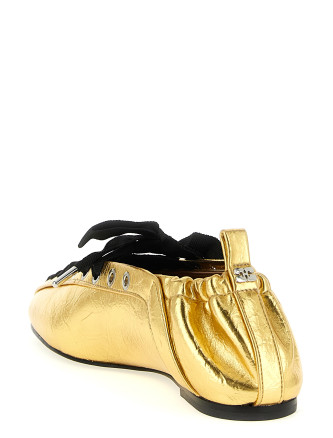 'Lace-Up' ballet flats #