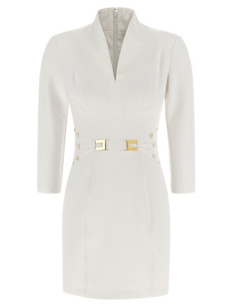 Logo dress with elastic bands