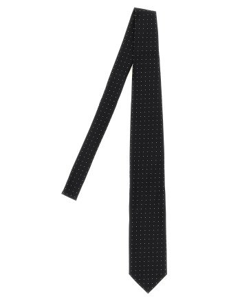 Micro polka dot tie