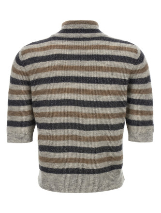 Свитер, кардиган BRUNELLO CUCINELLI Lurex wool cropped sweater (MBG236814PCLM03) #
