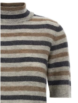 Свитер, кардиган BRUNELLO CUCINELLI Lurex wool cropped sweater (MBG236814PCLM03) #