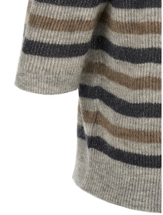 Свитер, кардиган BRUNELLO CUCINELLI Lurex wool cropped sweater (MBG236814PCLM03) #