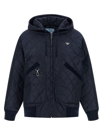 Quilted hooded jacket