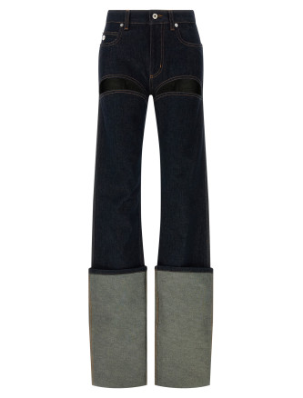 'Denim Pants With Cuts On Front' jeans