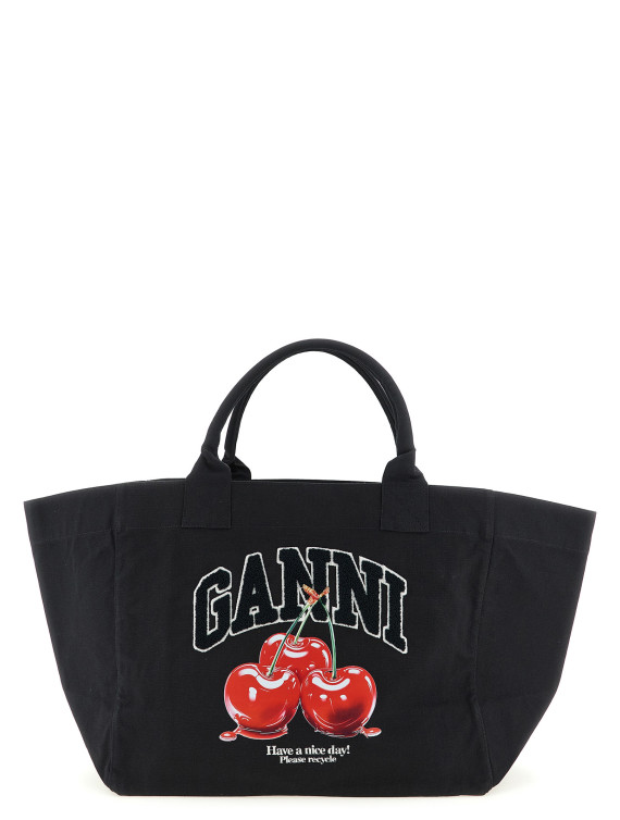 'Black XXL Cherry Tote' shopping bag #1