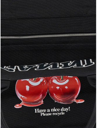 'Black XXL Cherry Tote' shopping bag #