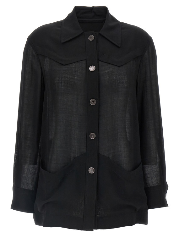 Semi-sheer wool jacket #1