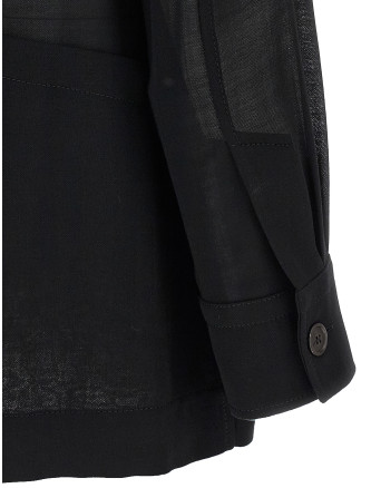 Semi-sheer wool jacket #